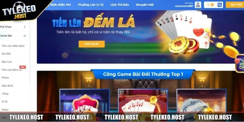 Đầy đủ các thể loại game bài cho người chơi lựa chọn